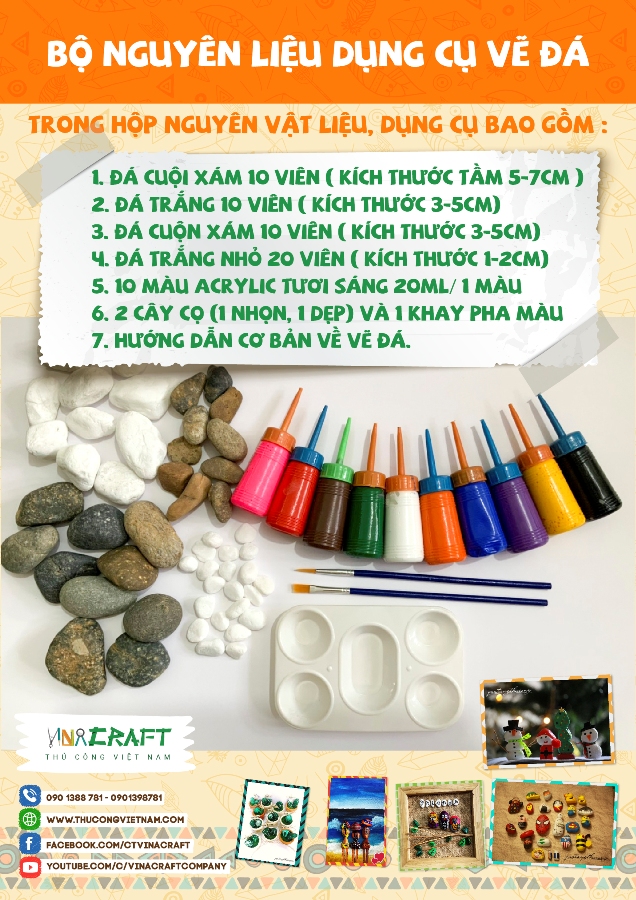 Bộ nguyên liệu vẽ đá